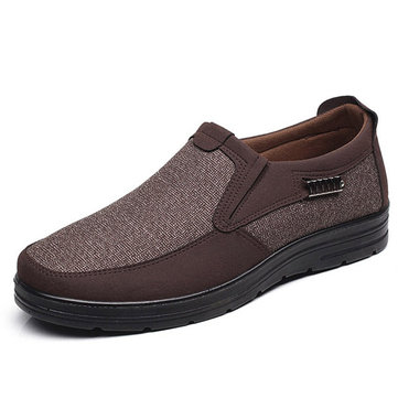 Men& Casual& Elastic& Respirable& Slip& On Loafers Flats