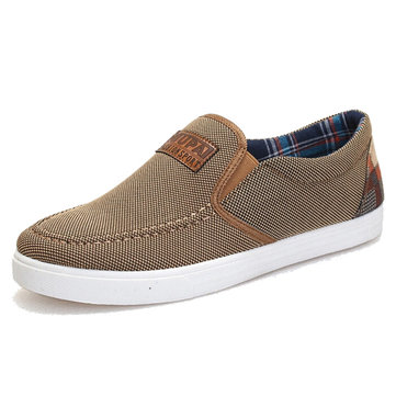 & Hommes automne baskets toile sport chaussures SLIP-ON appartements baskets