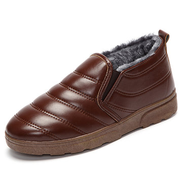 Hommes d'hiver imperméables garder chaussures chaudes en peluche confortable casual plat