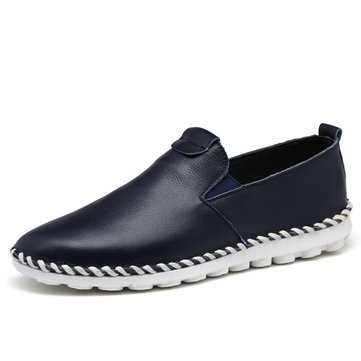 Hommes occasionnels chaussures de plein air se glissent sur la mode en cuir appartements loafers