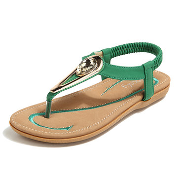 SOCOFY US Taille 5-11 Femmes Beach Outdoor Clip Toe Flat Sandals