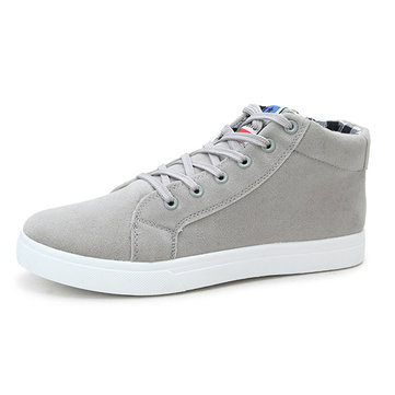 Dentelle hommes occasionnels chaussures de plein air jusqu'à hauts hautes espadrilles chaussures de sport respirant