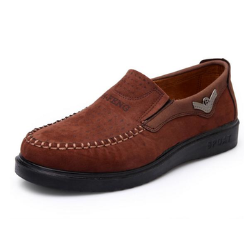 Nous taille 6.5-12 hommes chaussures en coton glisser sur daim casual chaussures plates en plein air