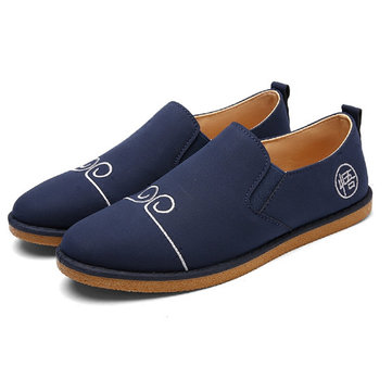 Hommes Casual léger style chinois Suède plat chaussures