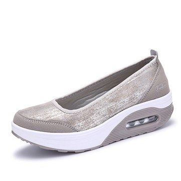 Casual Rocker Sole Chaussures Sport Outdoor Slip On Flats