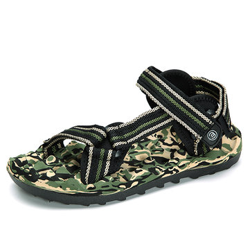 Hommes& Sandals& Casual& Camouflage& Hook& Loop Beach Shoes