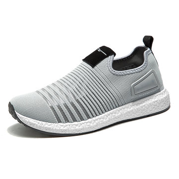 Men Mesh Knit Slip On Casual Soft Sole Athletic Shoes