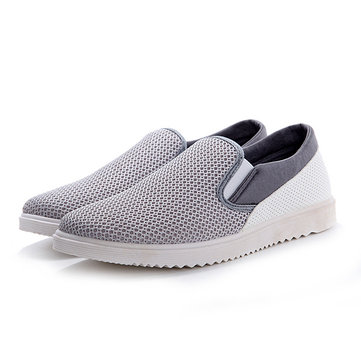 Les hommes flats en plein air mesh mode dérapant respirant bas top sneakers casual chaussures