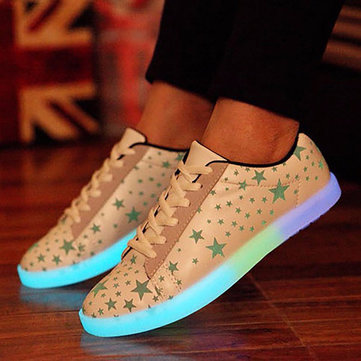 Dentelle quelques nuit unisexe lumière up baskets hip-hop dancer chaussures des chaussures lumineuses occasionnels 