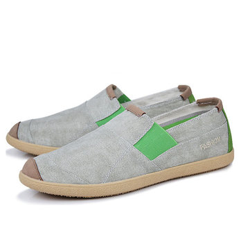 Bordereau de plein air casual hommes sur appartements confortables mocassins chaussures de toile