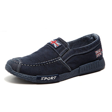 Men's& Respirant& Denim& Slip& On& Casual Flats Mains Mousses