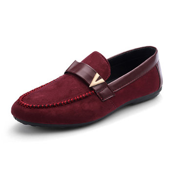 Hommes appartements occasionnels suede extérieur slip respirant confortable appartements flaneurs chaussures