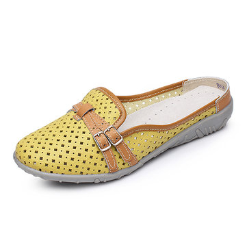 Femmes Pantoufle Sandales Chaussures Confortable Chaussures Plates Souples Casuelles Creuses de la Plage