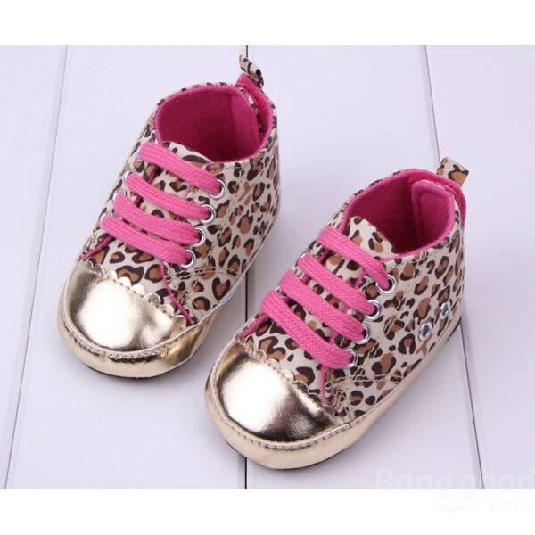 Bébé fille motif léopard décorée chaussures princesse bambin