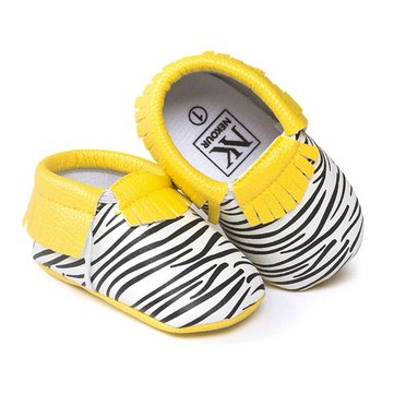 0-12 mois bébé bébé bébé cuir pompon chaussures crèche mocassin mocassins léopard douce