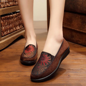 Femmes Casual Slip On Soft Loafers Plates Chaussures