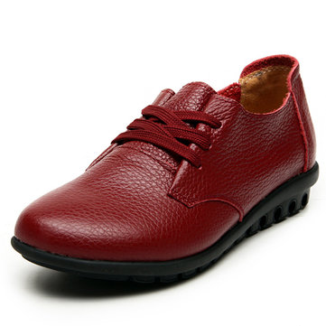 Nouvelles femmes confortables appartements casual lace-up doux chaussures de mocassins