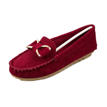 Nouvelles femmes douces occasionnels confortables respirant appartements en daim fainéants SLIP-ON chaussures