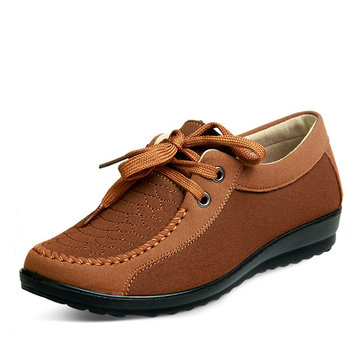 Taille nous 5-10 femmes casual chaussures plates à lacets en plein air de mocassins confortables en coton