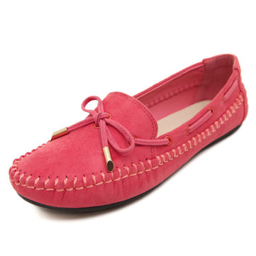 Bowknot Artificial Suede mocassins souples pour les femmes