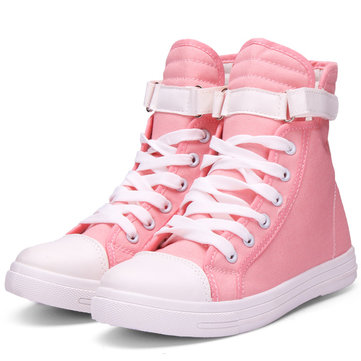 High top lacets toile chaussures plates chaussures casual chaussures de sport