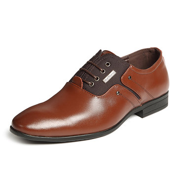 Taille& des& états-Unis& 7.5-11.5& Men's& Leather Elastic Farbic Business Formal Shoes
