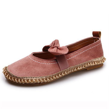 Chaussures& décontractées& pour& femme& Bowknot& Round Toe Slip-On