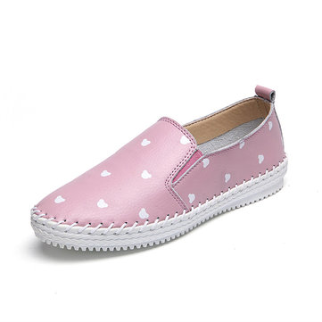 Femmes chics mocassins en cuir glissent sur des chaussures plates semelles de chaussures souples occasionnels