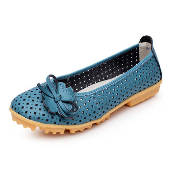 Les femmes flats chaussures dérapant confortable fleur creuse des appartements occasionnels flaneurs chaussures