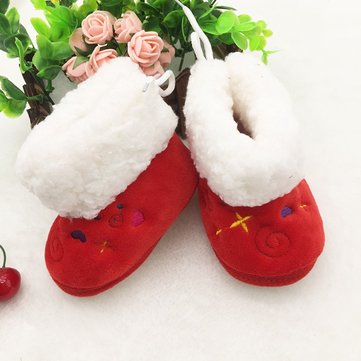 Baby girl bottes chaudes bébé nouveau-né chaussures hiver doux semelle anti-dérapante