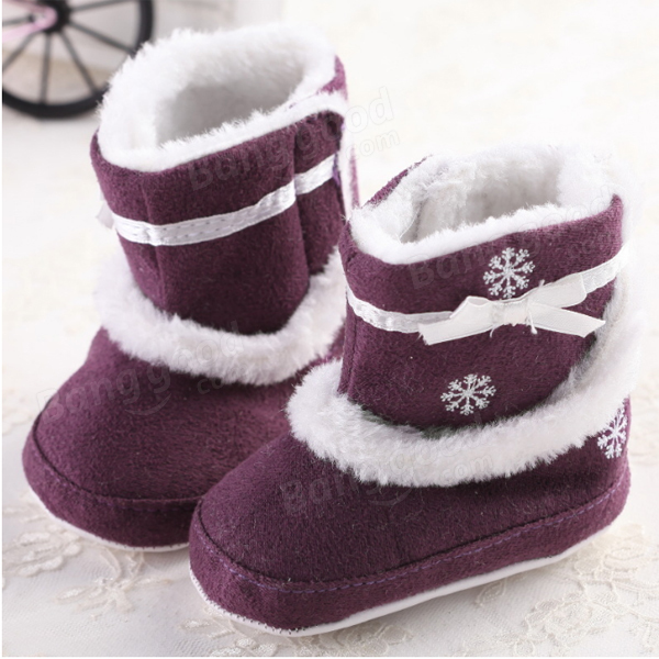Bébé enfant en bas age de noel flocons de neige bottes antidérapantes chaussures chaudes