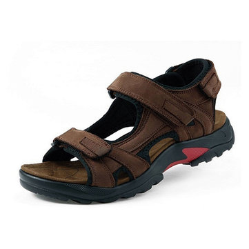 Taille nous 6.5-11 hommes sandales d'été en cuir respirant confortable plage casual chaussures de loisirs