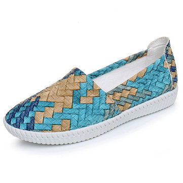 Stripe Embossing Soft Sole Casual Slip On Casual Flat Lover