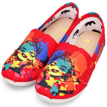 Art print toile femmes casual chaussures